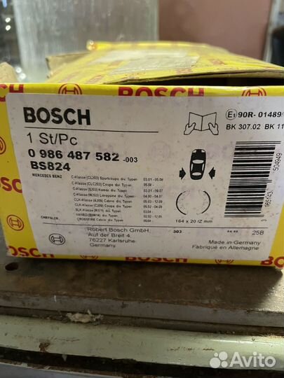 Тормозные колодки Bosch на Mercedes