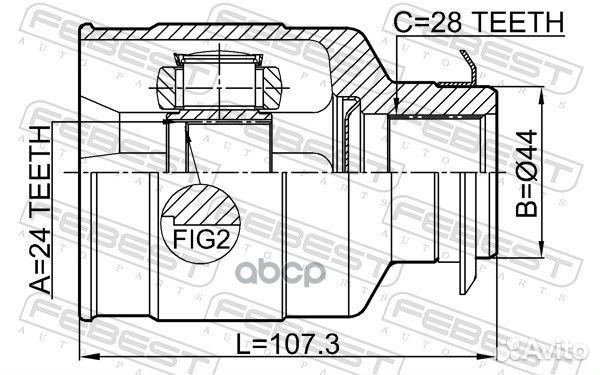 Шрус внутренний правый 24X44X28 1211CRE20RH Febest