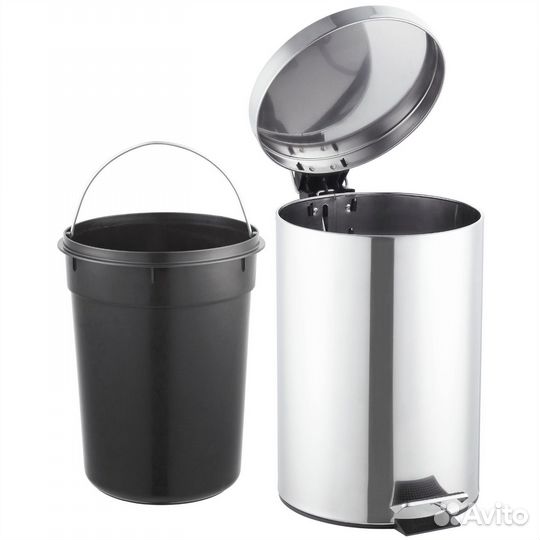 Контейнер для мусора Urban 12 л цвет хром