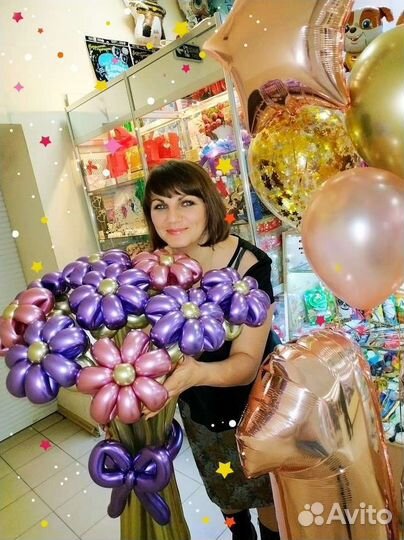 Цветы из шаров, букеты из шаров