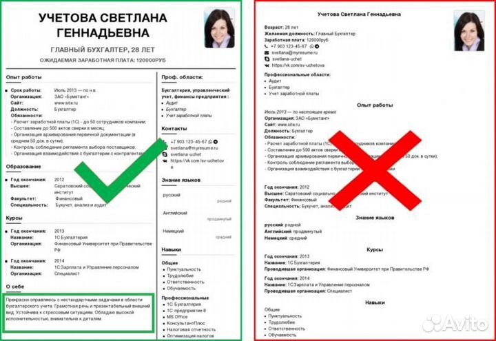 Составление резюме