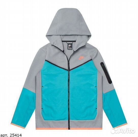 Зип худи nike blue tech swoosh