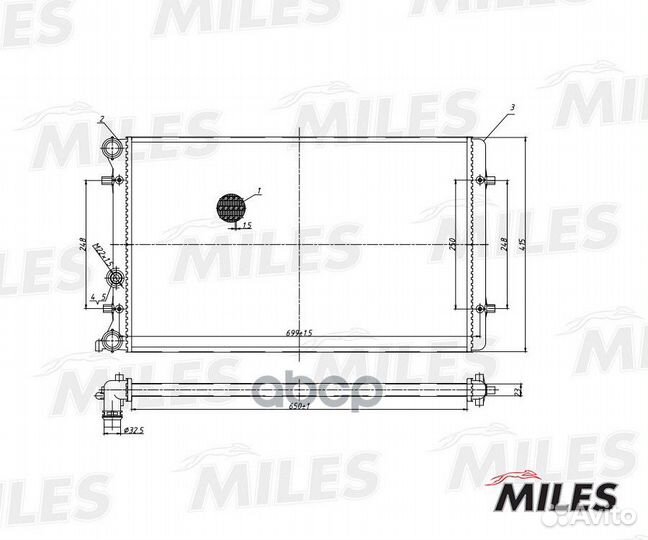 Радиатор (механическая сборка) VAG G4 1.6/1.8/1