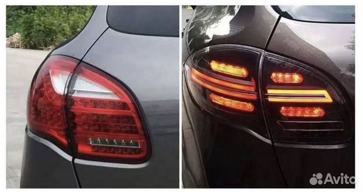 Фонари задние Black Porsche Cayenne 958 LED