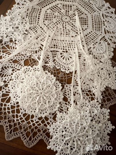 Вязаные снежинки. Ручная работа. Новые