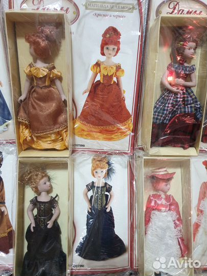 Куклы дамы эпохи с журналами