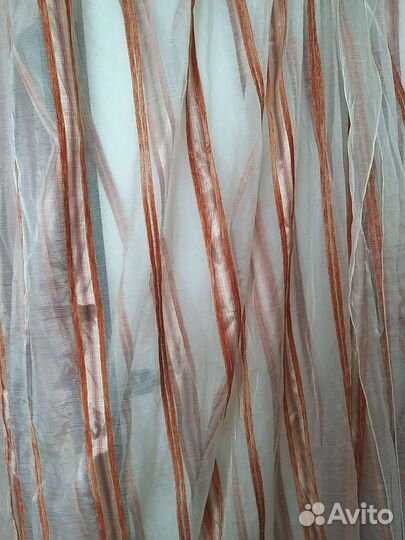 Шторы на люверсах+тюль