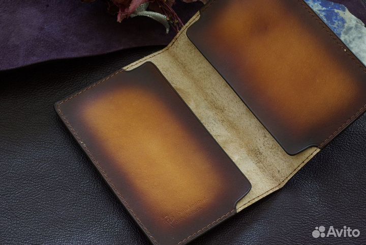 Обложка на документы. Кожа. Ручная работа