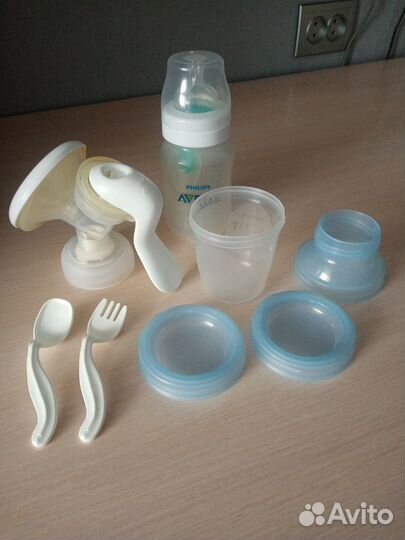 Бутылочки антиколикова avent, молокоотсос ручной