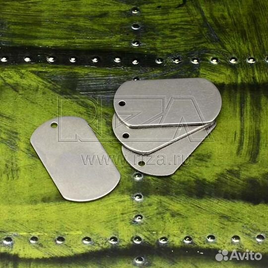 Армейские жетоны чистые под гравировку (заготовки)