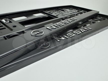 Рамки для гос номера Nissan комплект 2 шт