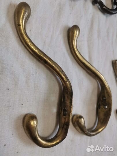 Вешалка крючки старинные бронза латунь
