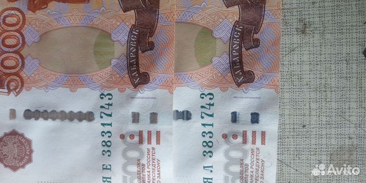 Купюра с одинаковыми номерами