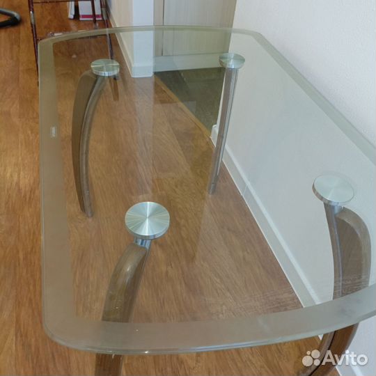 Стол обеденный стеклянный 70х120