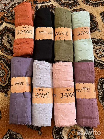 Шарфы жатые, палантины, пашмина