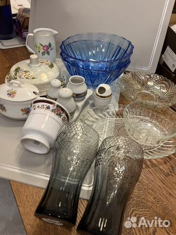 Посуда СССР гдр китай масленка стаканы салатники