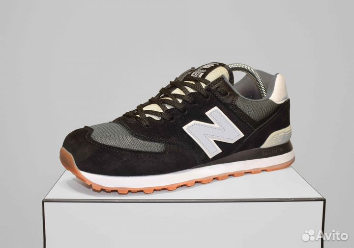 New Balance 574 (42-46, Черно-белые, 3А+ кач-во)