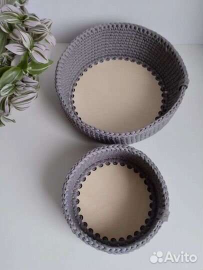 Набор корзиночек из полиэфирного шнура