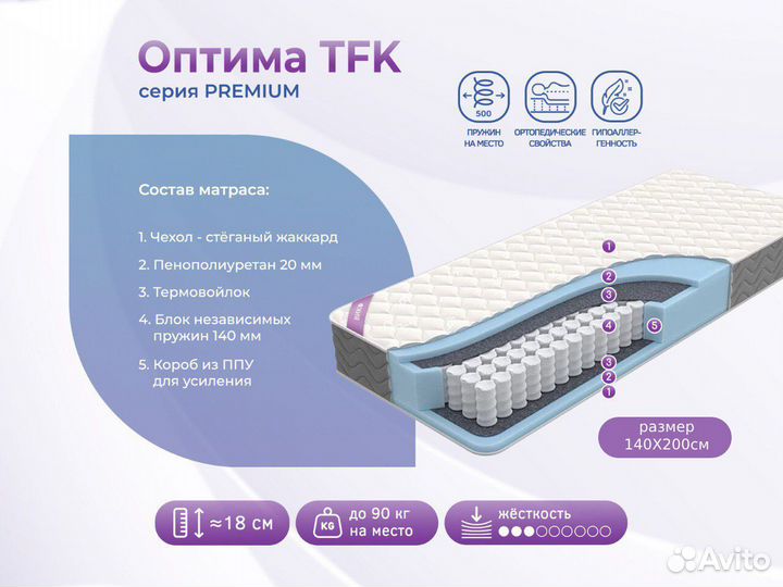 Матрас 140х200 новый