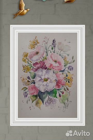 Картина акварелью А4, авторская работа