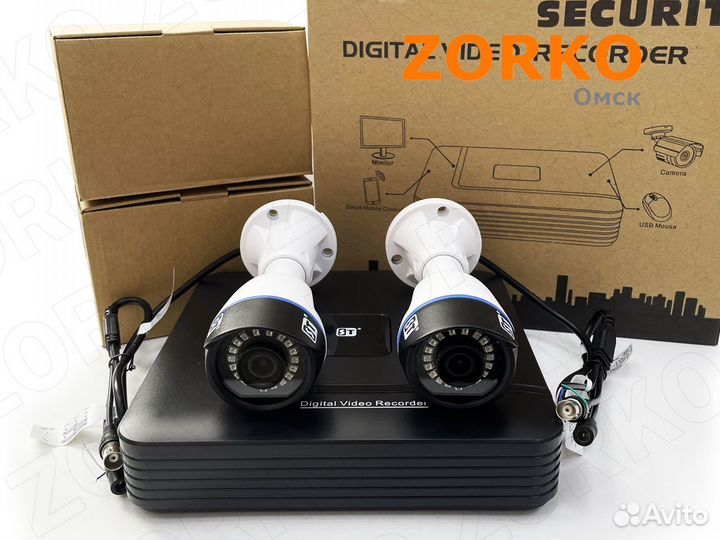 Видеонаблюдение - набор 2 камеры (Продажа Монтаж)