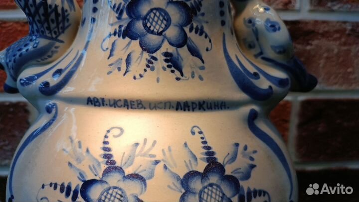 Z.0741 Каминные часы Гжель