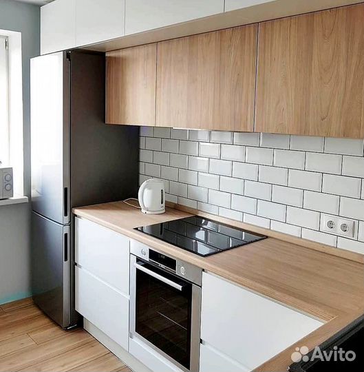 Угловой кухонный гарнитур AGT фасады