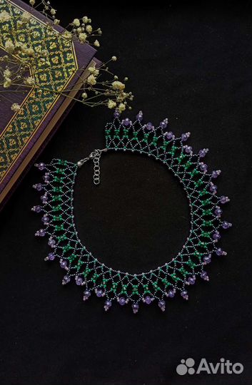 Колье из бисера
