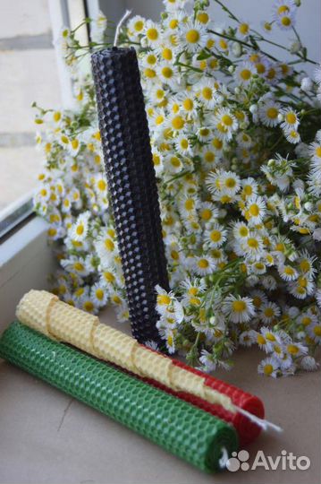 Свечи из вощины с травами