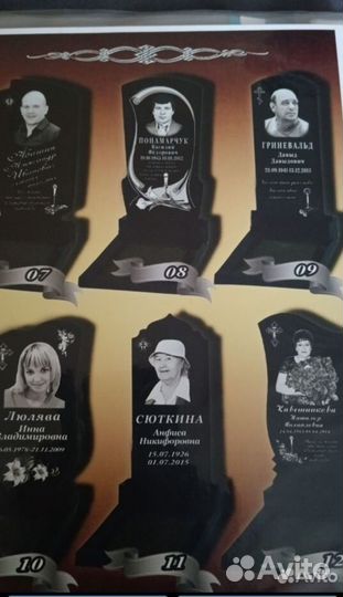 Памятники и установки оградки