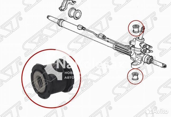 Сайлентблок рулевой рейки honda stepwgn 01-05/pilo
