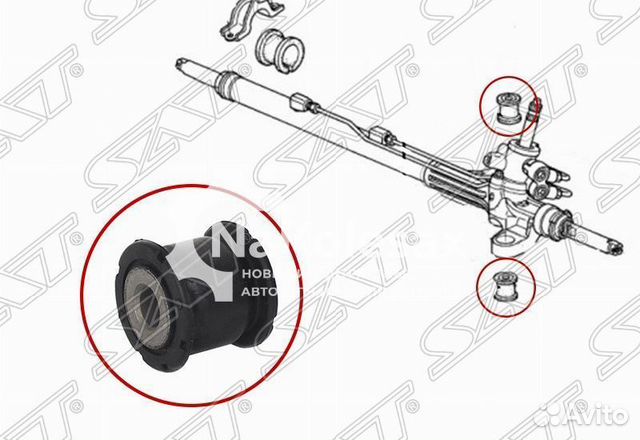 Сайлентблок рулевой рейки honda stepwgn 01-05/pilo