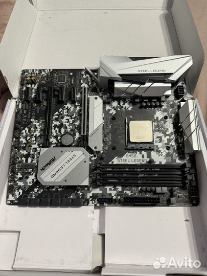 Комплект asrock b450 steel legeng ryzen 2600