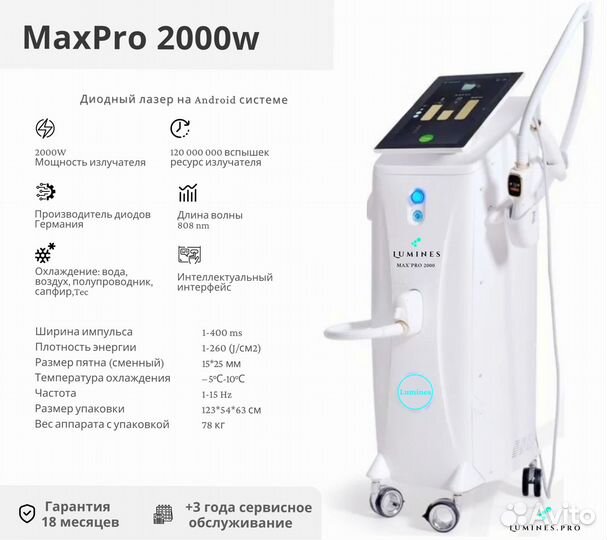 Диодный лазер Люминес Max’Pro 2000W