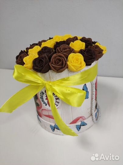 Розы из Бельгийского Шоколада - 37 шт в Коробке