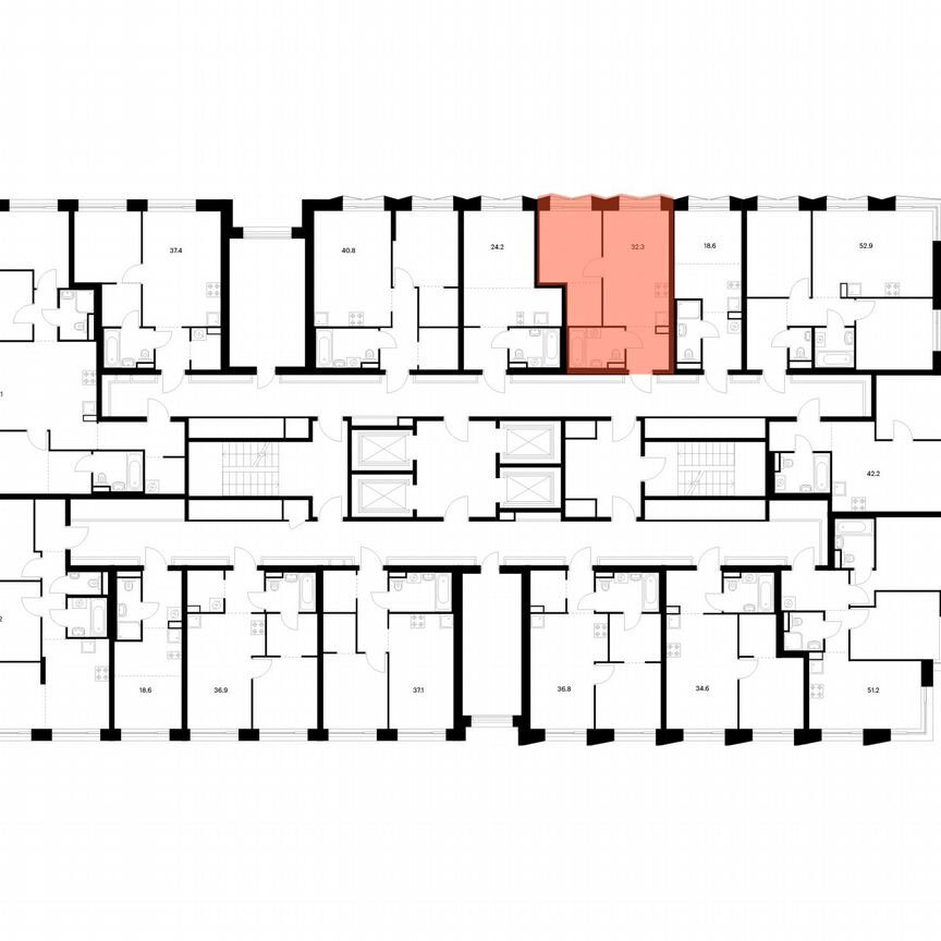 1-к. квартира, 32,3 м², 9/28 эт.