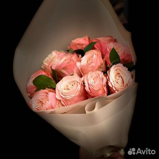 Розы 50 см пионовидные Эквадор Кахала 45 шт