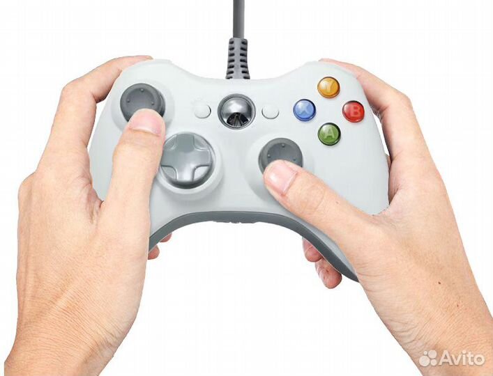 Геймпад проводной для Xbox 360 (белый)