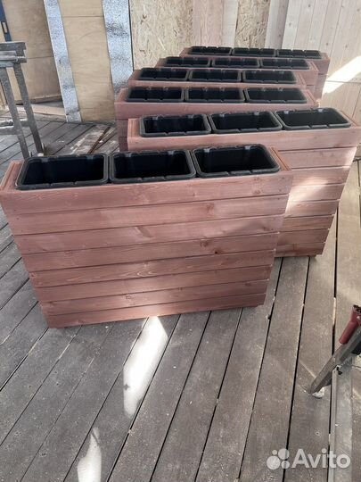 Деревянная Клумба-кашпо