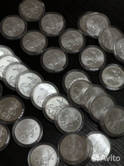 Монета георгий победоносец серебро 3 рубля 31.1