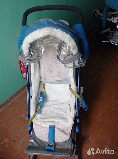 Детские санки коляска с колесами