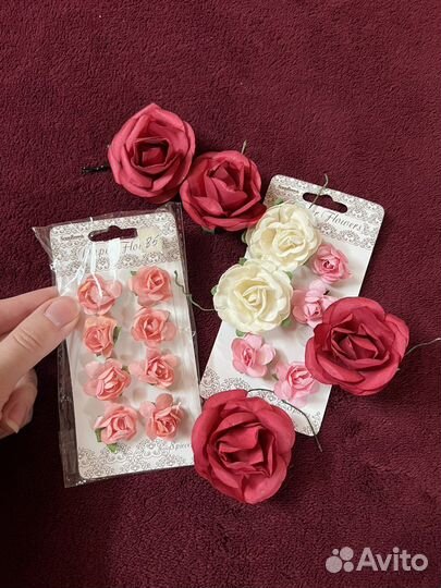 Бумажные цветы для скрапбукинга