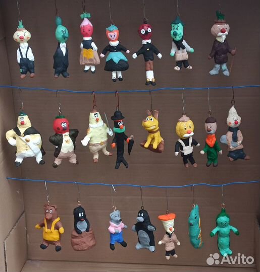 Ватные елочные игрушки