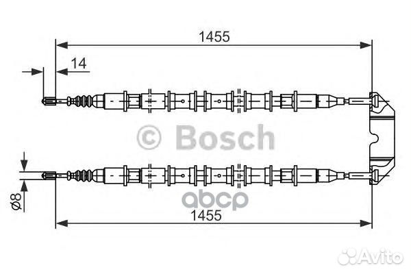 Трос ручного тормоза 1987477391 Bosch