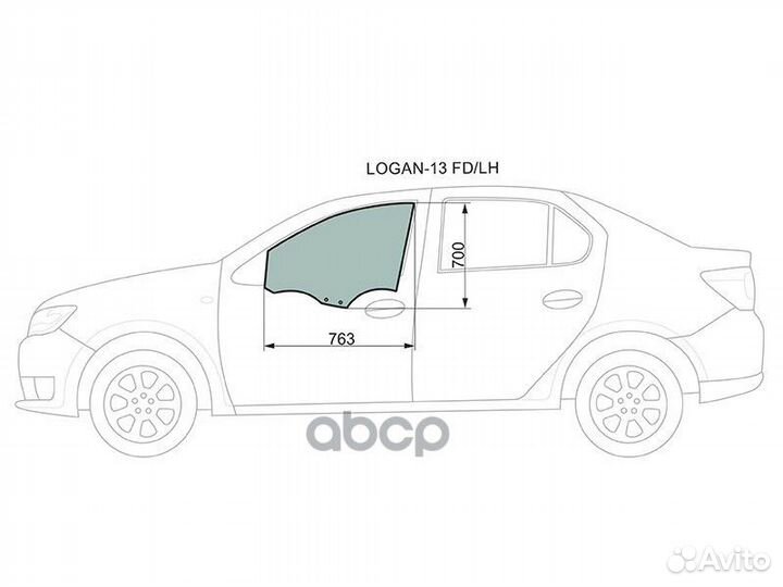 Стекло боковое опускное (Спереди/ Слева/ Цвет