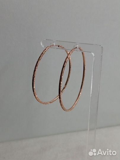 Золотые 375 серьги кольца Конго Арт.67