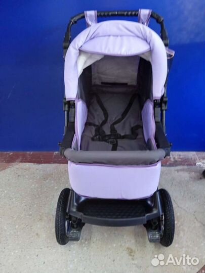 Коляска Фиолетовый+серый поворотные колеса
