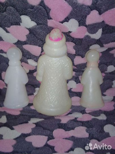 Дед мороз и снегурочка СССР пластик