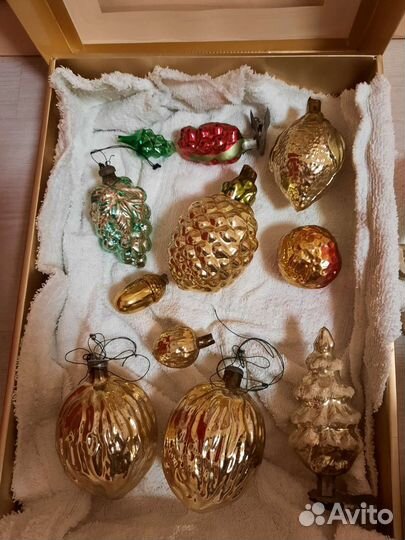 Елочные игрушки СССР советские прищепки