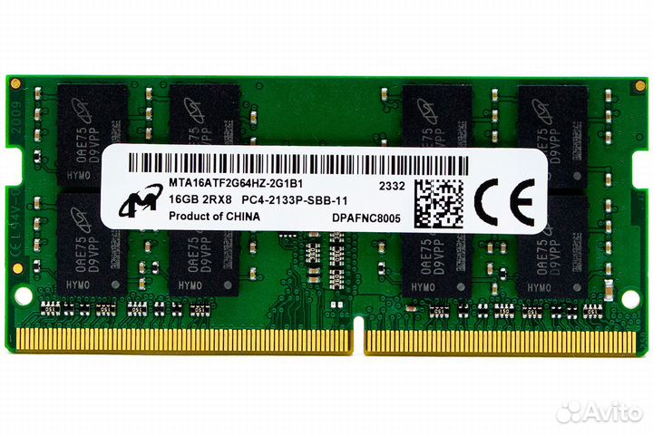 Новый sodimm DDR4 16GB PC17000 2133мгц micron